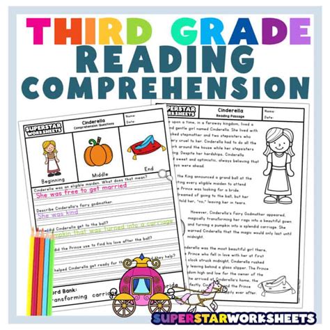 Third Grade Reading Comprehension Superstar Worksheets