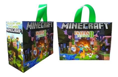 Bolsas Para Dulces Personalizadas Minecraft Unidades Cuotas Sin Inter S