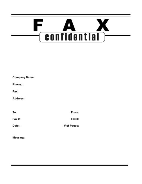 Printable Fax Cover Sheet Pdf