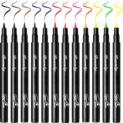 Erinde Colours Colourful Liquid Eyeliner Set Waterproof Color