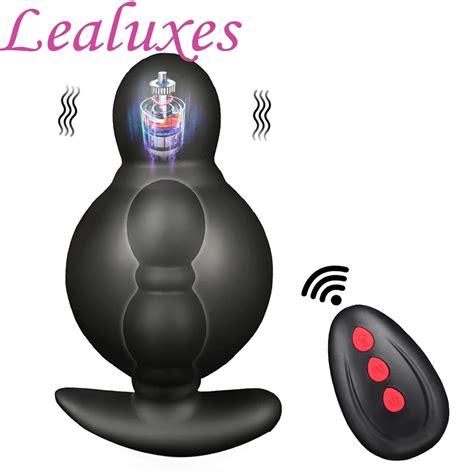 Wireless Remote Control Male Prostate Massager Inflatable Anal Plug Vibrating Butt Plug Anal