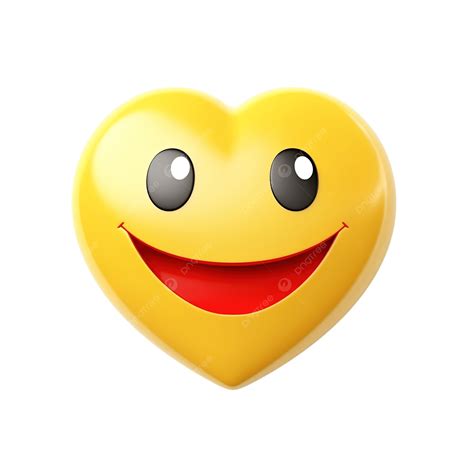 Smiling Face With Heart Eyes Emoji 3d Illustration Yellow Minimalist