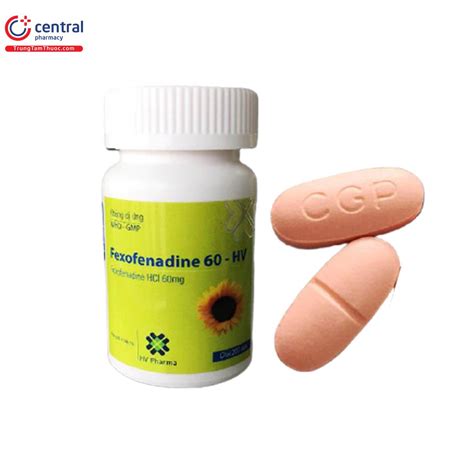 Thuốc Fexofenadine 60 Hv Lọ 200 Viên Giảm Nhẹ Các Triệu Chứng Của