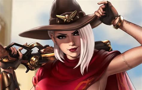 Wallpaper Girl Hat Art Ashe Overwatch Ash By Dandonfuga For Mobile And Desktop Section