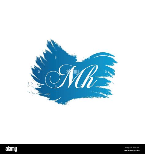 Mh Inicial Carta Logo Design Plantilla Vectorial Carta Abstracta Mh