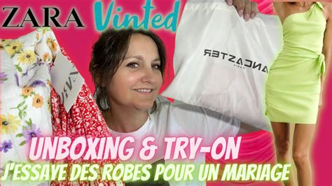 UNBOXING TRY ON ROBES pour un mariage Zara Vinted et Sézane Sac