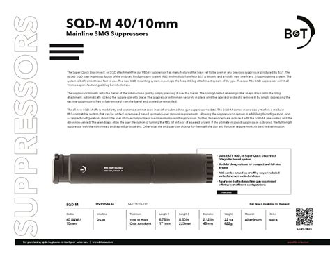 Bandt Sqd M 40 10mm Modular Suppressor Sqd M Sd Sqd M 40 Axarms