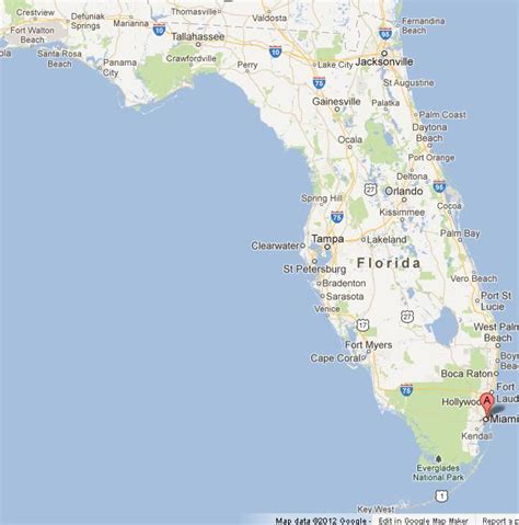 Miami on Map of Florida