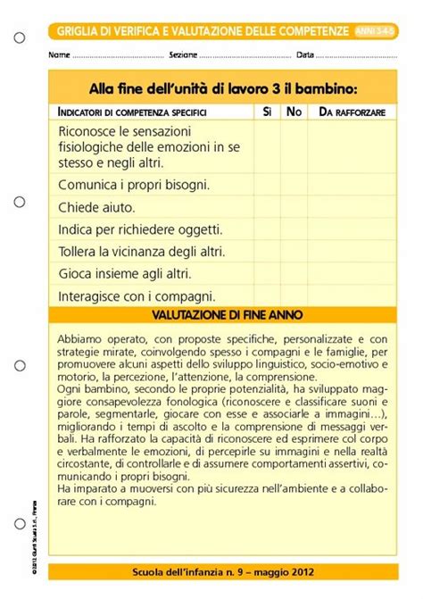 Griglia Di Verifica E Valutazione Delle Competenze Disabilit