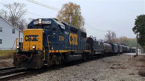 CSX Y102 06 Crossing Tryon St In Columbia W GP38 2 2704 Leading Solo