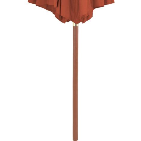 Parasol D Ext Rieur Avec M T En Bois Cm Terre Cuite Parasol