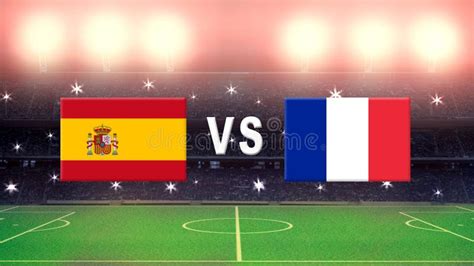 Spain Versus France stock illustration. Illustration of soccer - 94193196