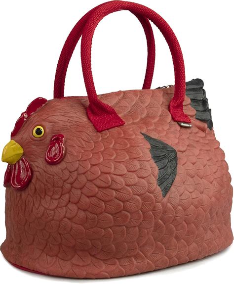 Decca C Original Reddish Brown Chicken Handbag Cute Hen