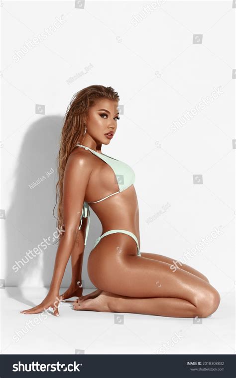 Sexy Girl Bikini On White Background Stock Photo 2018308832 Shutterstock