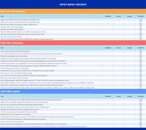 Descubrir Imagen Office Move Checklist Template Abzlocal Mx