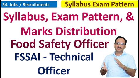 Cfso Fssai Exam Syllabus Pattern Marks Central Food Safety Officer