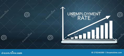 Unemployment Rate Graph. Business Concept Stock Photo - Image of ...