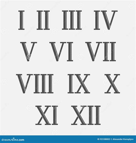 Roman Numeral Xlii Duo Et Quadraginta 42 Forty Two Isolated Stock