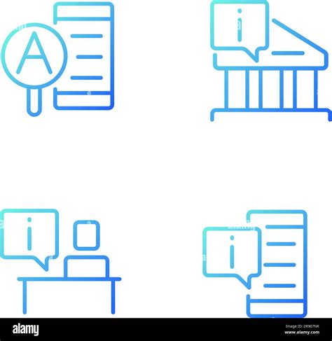 Types Of Informational Support Pixel Perfect Gradient Linear Vector