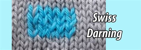 Darning Methods: Swiss Darning - Heather Storta