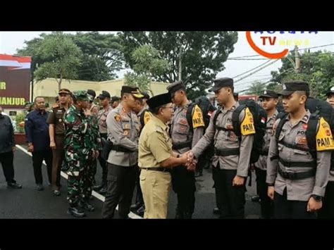 Kapolres Cianjur Pimpin Apel Pergeseran Pasukan Pengamanan Tps Jelang