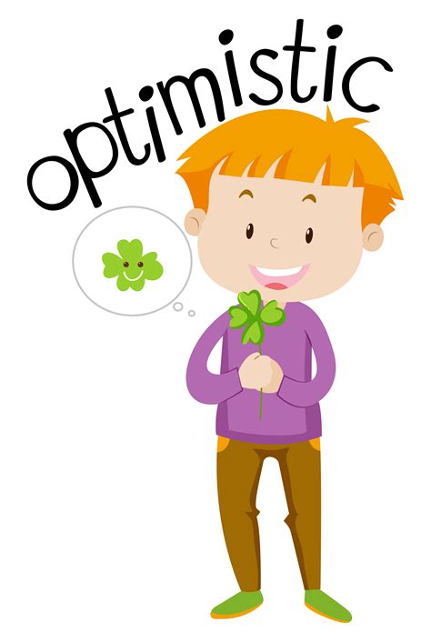 English vocabulary word optimistic 541278 Vector Art at Vecteezy