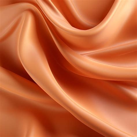 Premium Photo Orange Silk Fabric