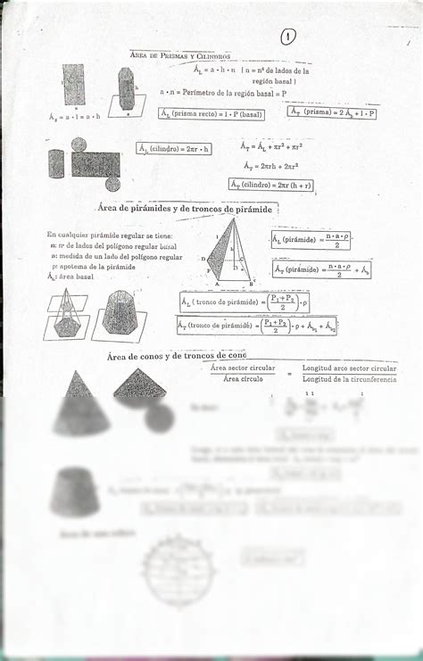 Solution F Rmulas Rea Y Volumen De Figuras Geom Tricas Studypool