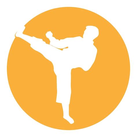 Premium Vector Icon Of Man Doing Taekwondo Kick Vector