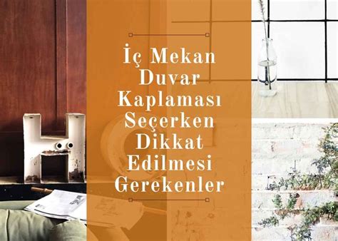 İç Mekan Duvar Kaplaması Seçerken Dikkat Edilmesi Gerekenler Yapı