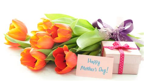 Wallpaper Orange Tulips Bouquet T Happy Mothers Day 5120x2880