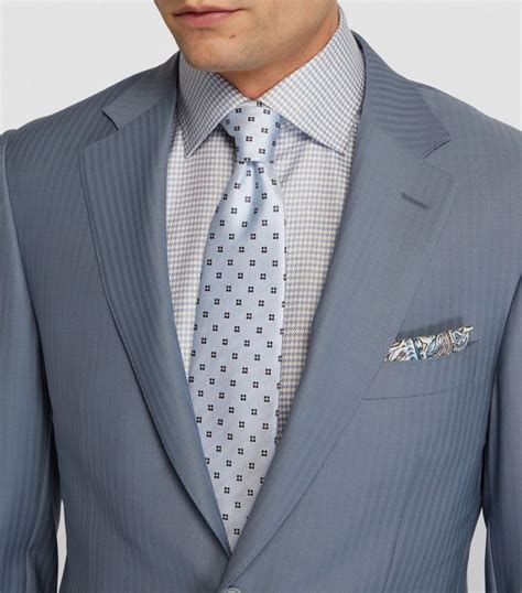 Mens Eton Blue Silk Floral Tie Harrods Uk