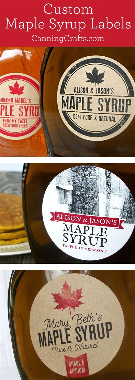 Free Printable Maple Syrup Labels