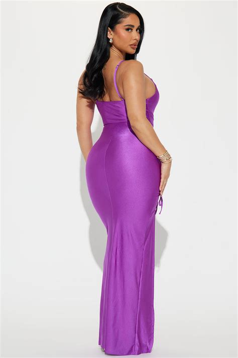 Kerry Ruched Maxi Dress Purple Fashion Nova Dresses Fashion Nova