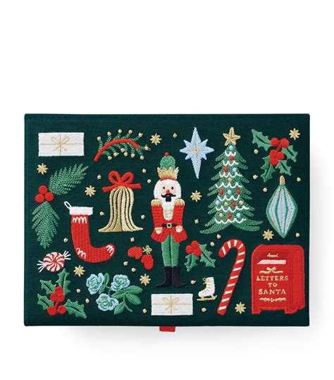 Rifle Paper Co Multi Large Embroidered Holiday Keepsake Box Harrods Uk