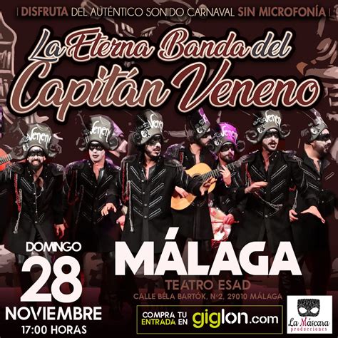 VENTA DE ENTRADAS LA ETERNA BANDA DEL CAPITÁN VENENO MÁLAGA