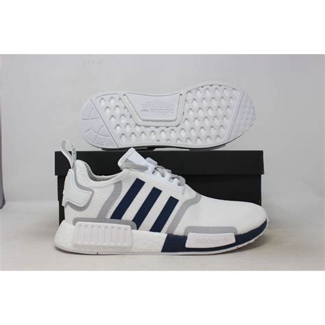 Adidas Nmd R1 Cloud White Crew Navy Grey Two G55576 Grailed