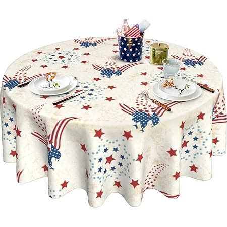 Amazon CEZEHAJI July 4th Holiday Patriotic Tablecloth For American