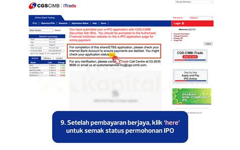 Tutorial Bergambar Mohon Saham IPO Guna CGS CIMB ITrade TERKINI