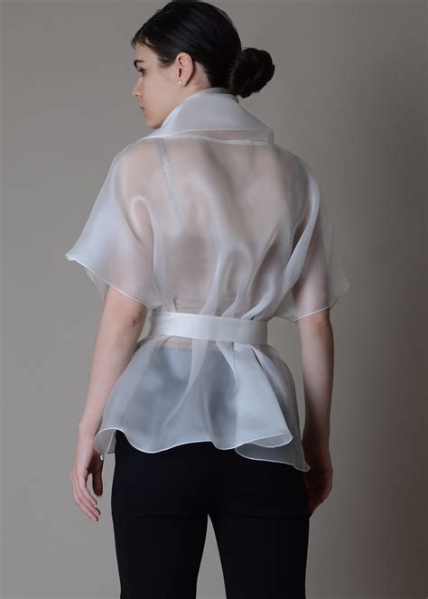 Silk Organza Jacket Elegant Organza Blouse Silk Blouse Etsy