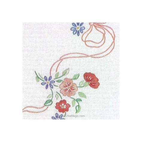 Kit Napperon Classic Flower Broder En Broderie Imprim E De Luc Cr Ation