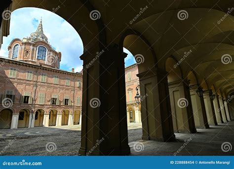 View Of Savoy Royal Palace Inner Courtyard And Holy Shroud Chapel Turin