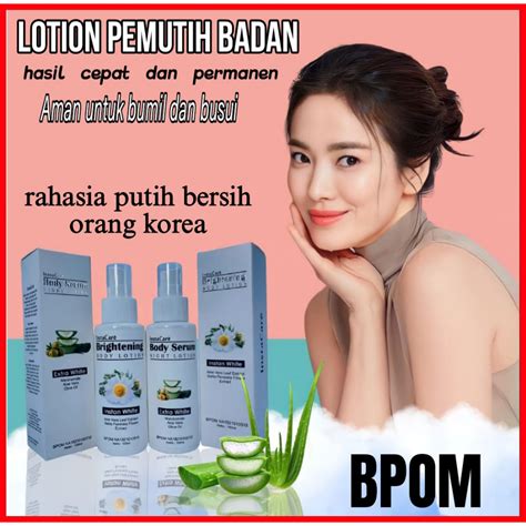 Jual Paket Lotion Pemutih Badan Super Cepat Permanen Asli Bpom Hb