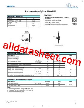 VB2470 Datasheet PDF VBsemi Electronics Co Ltd