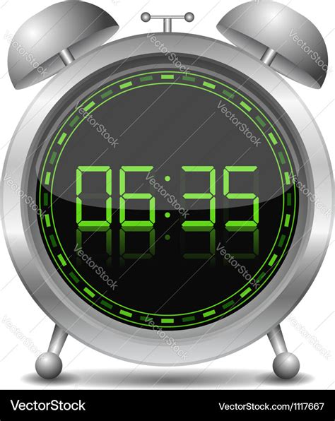 Digital Alarm Clock Royalty Free Vector Image Vectorstock