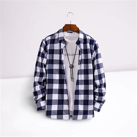 Jual Kemeja Kotak Cowok Hem Flanel Pria Lengan Panjang Kemeja Flannel