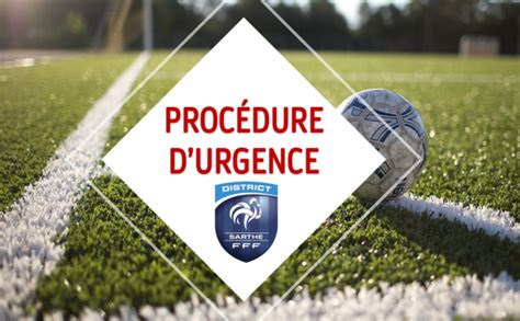 Procédure Urgences District De La Sarthe De Football