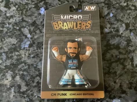 WWE AEW CM Punk Micro Brawler Pro Wrestling Crate Pro Wrestling Tees