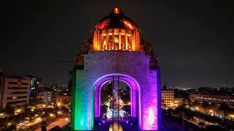 Cdmx Iluminan Con Colores Del Mundial Monumentos Emblem Ticos N