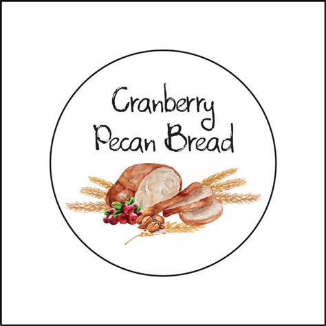 40 Cranberry Pecan Bread Labels Stickers Etsy